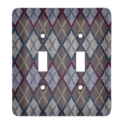 Knit Argyle Light Switch Cover (2 Toggle Plate)