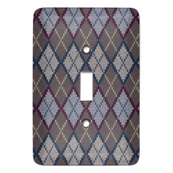 Custom Knit Argyle Light Switch Cover (Single Toggle)