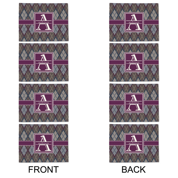 Knit Argyle Linen Placemat - APPROVAL Set of 4 (double sided)