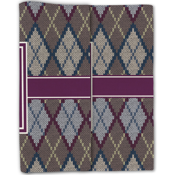 Knit Argyle Linen Placemat - Folded Half (double sided)