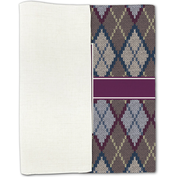 Knit Argyle Linen Placemat - Folded Half