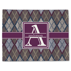 Knit Argyle Single-Sided Linen Placemat - Single w/ Name and Initial