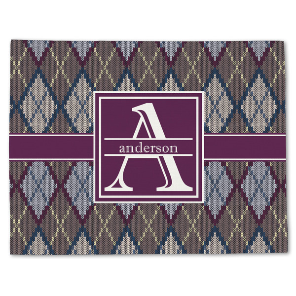 Knit Argyle Linen Placemat - Front