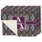 Knit Argyle Single-Sided Linen Placemat - Set of 4 w/ Name and Initial