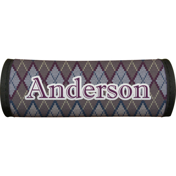 Knit Argyle Luggage Handle Wrap