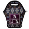 Knit Argyle Lunch Bag - Front