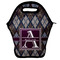 Knit Argyle Lunch Bag w/ Name and Initial