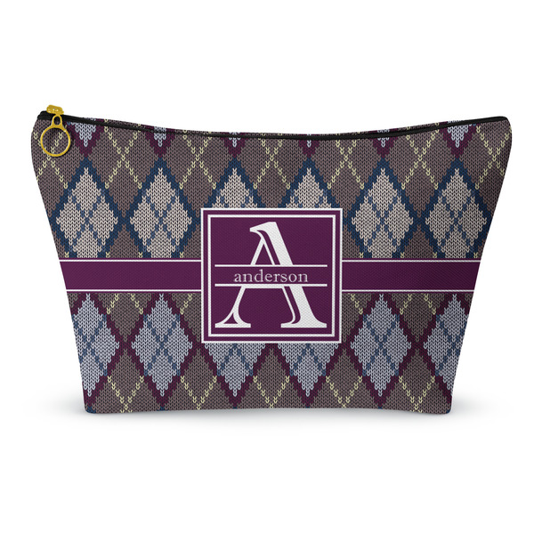 Custom Knit Argyle Makeup Bag (Personalized)