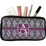 Knit Argyle Makeup / Cosmetic Bag - Small (Personalized)