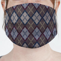 Knit Argyle Face Mask Cover