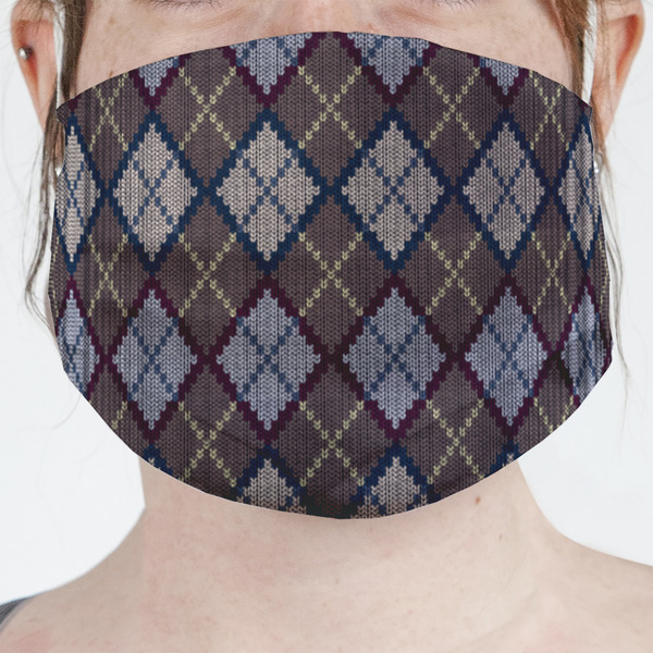 Custom Knit Argyle Face Mask Cover
