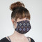 Knit Argyle Mask - Quarter View on Girl