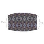Knit Argyle Adult Cloth Face Mask - XLarge
