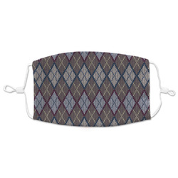 Knit Argyle Adult Cloth Face Mask - XLarge