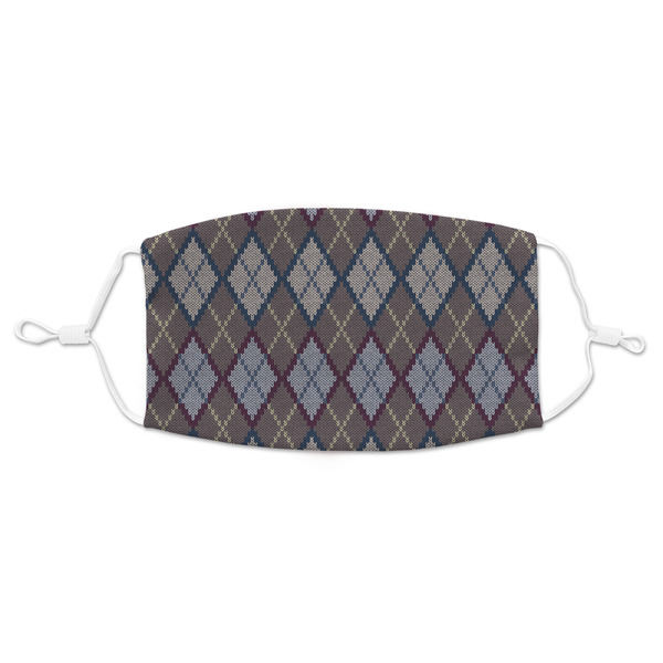 Custom Knit Argyle Adult Cloth Face Mask - Standard