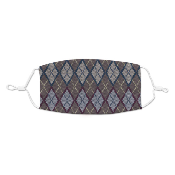 Custom Knit Argyle Kid's Cloth Face Mask - Standard