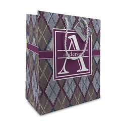 Knit Argyle Medium Gift Bag (Personalized)