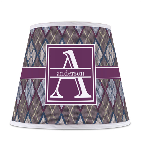 Knit Argyle Poly Film Empire Lampshade - Front View