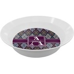 Knit Argyle Melamine Bowl (Personalized)