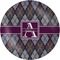 Knit Argyle Melamine Plate (Personalized)