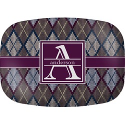 Knit Argyle Melamine Platter (Personalized)