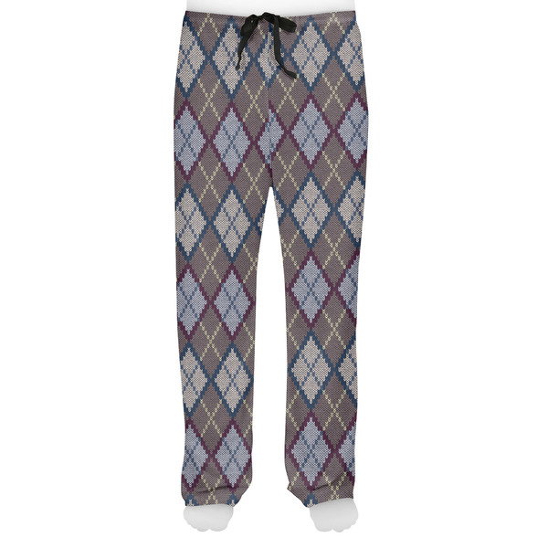 Knit Argyle Men's Pjs Front - on model