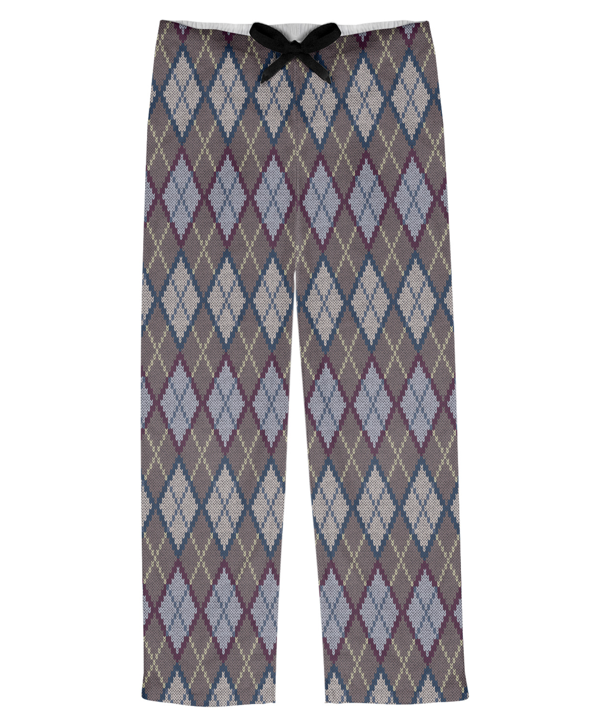 Custom Knit Argyle Mens Pajama Pants YouCustomizeIt