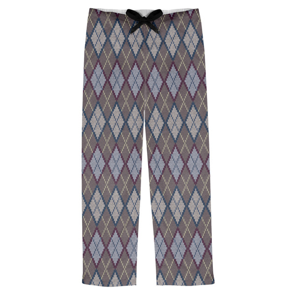 Custom Knit Argyle Mens Pajama Pants - XS