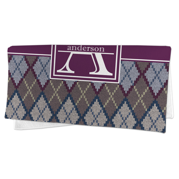 Knit Argyle Microfiber Dish Rag - FOLDED (half)