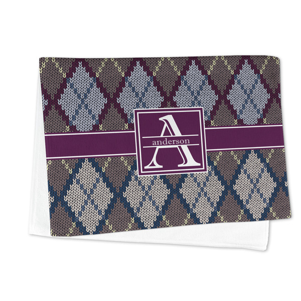 Knit Argyle Microfiber Dish Towel - FOLDED HALF