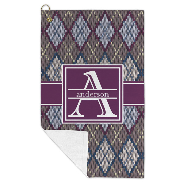 Knit Argyle Microfiber Golf Towels - FOLD