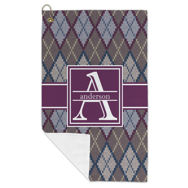 Knit Argyle Microfiber Golf Towels - FOLD