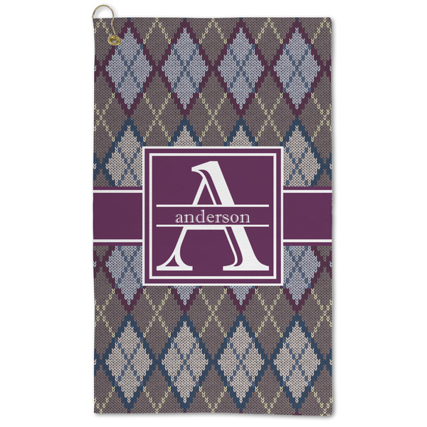 Custom Knit Argyle Microfiber Golf Towel (Personalized)