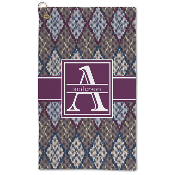 Custom Knit Argyle Microfiber Golf Towel (Personalized)