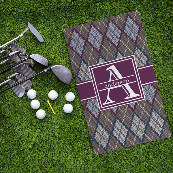 Knit Argyle Microfiber Golf Towels - LIFESTYLE