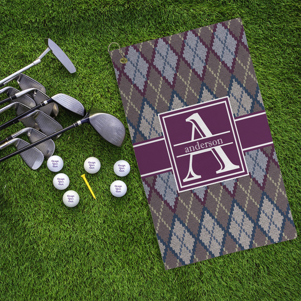 Knit Argyle Microfiber Golf Towels - LIFESTYLE