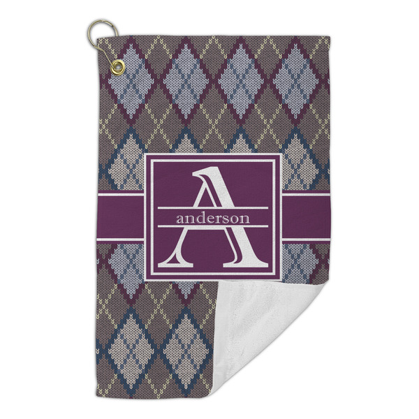 Knit Argyle Microfiber Golf Towels Small - FRONT FOLDED