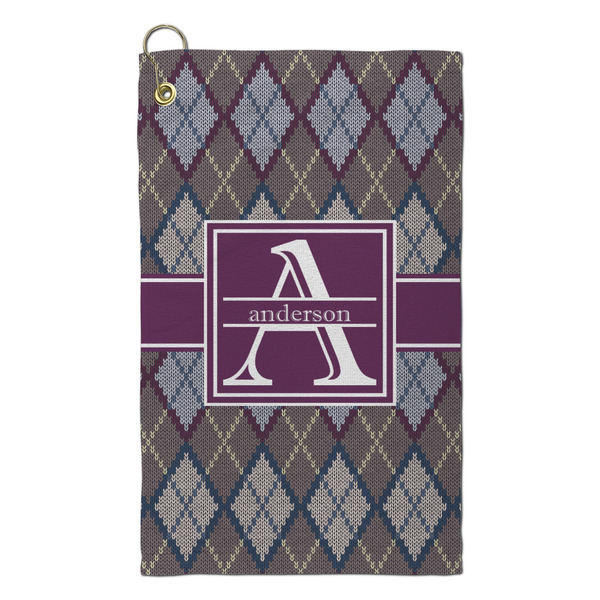Custom Knit Argyle Microfiber Golf Towel - Small (Personalized)
