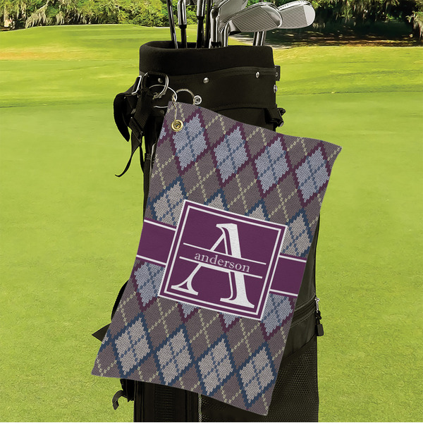 Knit Argyle Microfiber Golf Towels - Small - LIFESTYLE