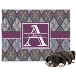 Knit Argyle Dog Blanket - Large (Personalized)