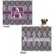 Knit Argyle Microfleece Dog Blanket - Large- Front & Back