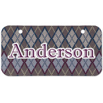 Knit Argyle Mini/Bicycle License Plate (2 Holes) (Personalized)