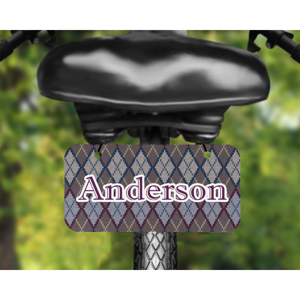 Knit Argyle Mini License Plate on Bicycle - LIFESTYLE Two holes