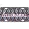 Knit Argyle Mini/Bicycle License Plate (Personalized)