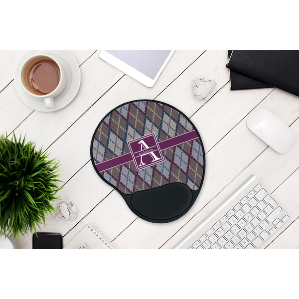 Knit Argyle Mouse Pad with Wrist Rest - LIFESYTLE 1