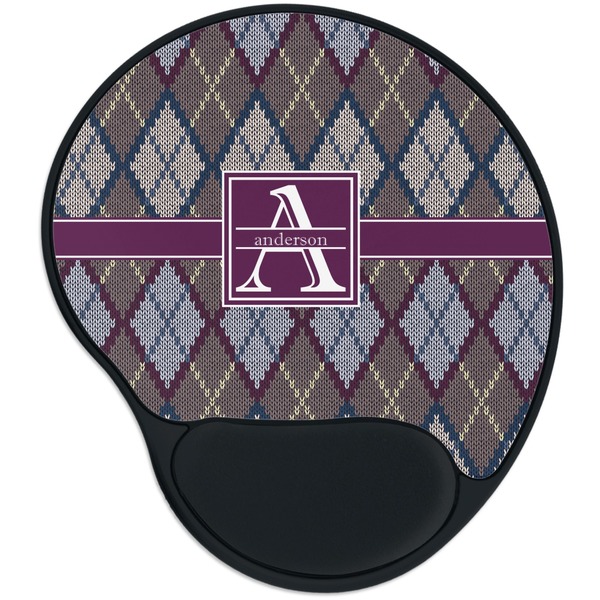 Custom Knit Argyle Mouse Pad with Wrist Support