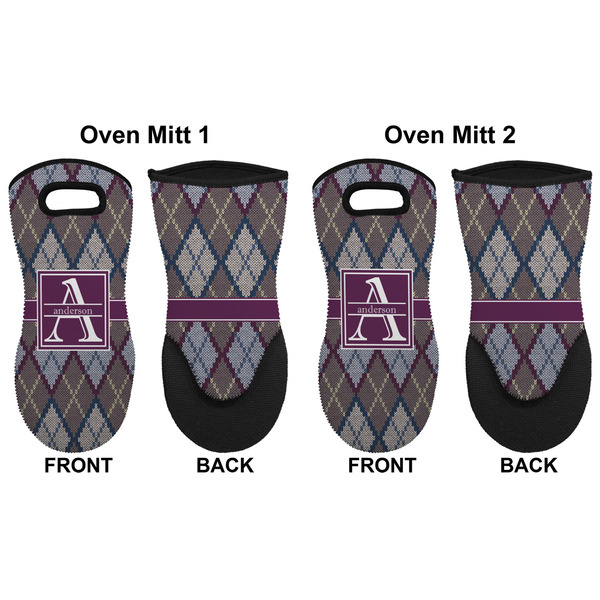 Knit Argyle Neoprene Oven Mitt - Set of 2 - Approval