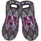 Knit Argyle Neoprene Oven Mitts - Set of 2 w/ Name and Initial