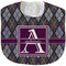 Knit Argyle Velour Baby Bib w/ Name and Initial