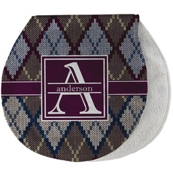 Knit Argyle Burp Pad - Velour w/ Name and Initial
